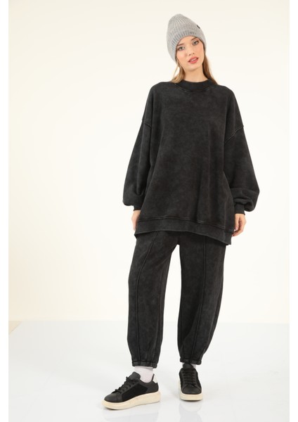 5377-5379 - Şık Rahat 3 Iplik Soft Yıkama Salaş Kadın Takım indirimleri