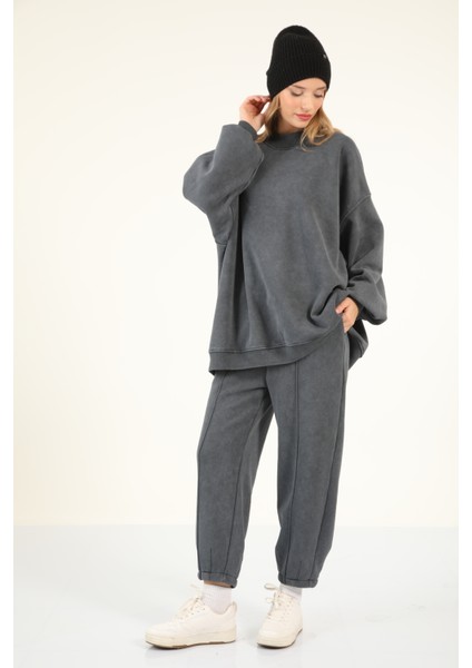 5377-5379 - Şık Rahat 3 Iplik Soft Yıkama Salaş Kadın Takım