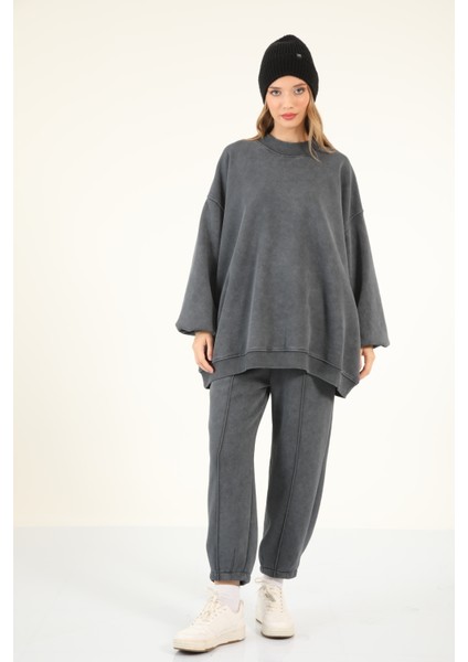 5377-5379 - Şık Rahat 3 Iplik Soft Yıkama Salaş Kadın Takım modelleri