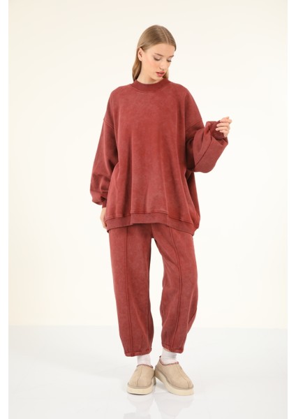 5377-5379 - Şık Rahat 3 Iplik Soft Yıkama Salaş Kadın Takım