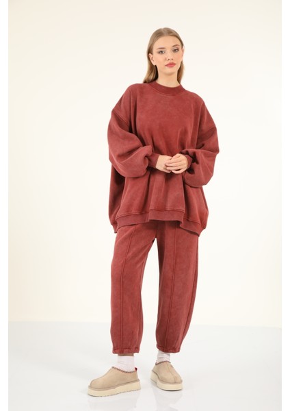 5377-5379 - Şık Rahat 3 Iplik Soft Yıkama Salaş Kadın Takım fiyatları