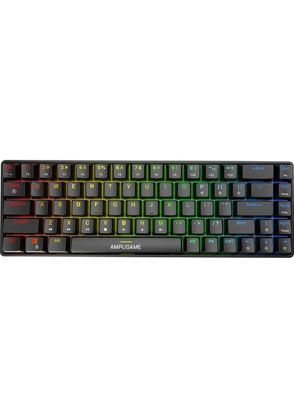 Ampligame Gk1 Rgb Red Switch Mekanik Klavye