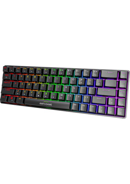 Ampligame Gk1 Rgb Red Switch Mekanik Klavye