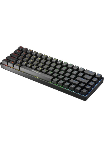 Ampligame Gk1 Rgb Red Switch Mekanik Klavye