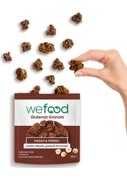 Glutensiz Granola Bites Kakao & Fındıklı 60 gr 3'lü fiyatları