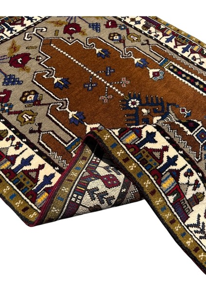 El Dokuma Kök Boya Seccade Yahyalı 84X140 Yün Kahve Namazlık indirimleri