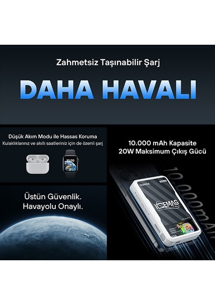 Icemag - Aktif Soğutmalı Manyetik Kablosuz Powerbank - Siyah