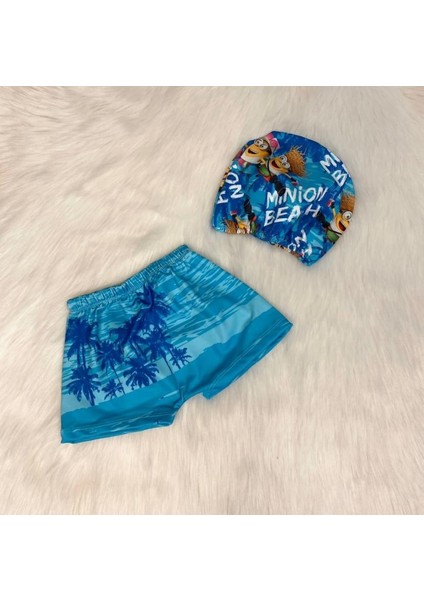 Minion Minyonlar Beach Erkek Çocuk Deniz Şortu ve Bone Takım fiyatları