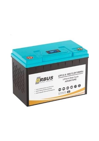 Orbus 12.8 Volt 100 Amper Lityum Lifepo4 Akü