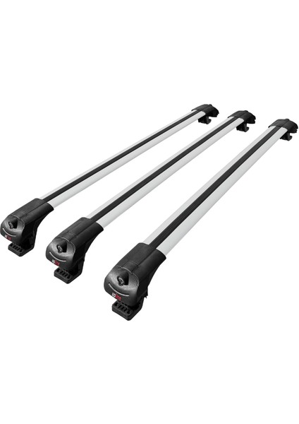 Dacia Duster (Hs) Post-Facelift 2014-2017 Arası ile Uyumlu Ace-1 Ara Atkı Tavan Barı Gri 3 Adet