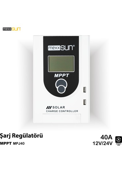 40 Amper Mppt Solar Şarj Kontrol Cihazı Güneş Paneli Regülatörü