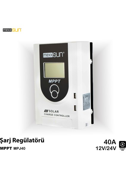40 Amper Mppt Solar Şarj Kontrol Cihazı Güneş Paneli Regülatörü modelleri