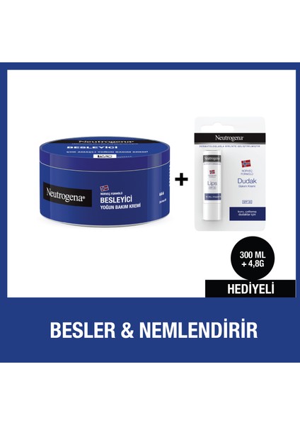 Besleyici Bakım 300 ml Krem + Dudak Kremi Hediye