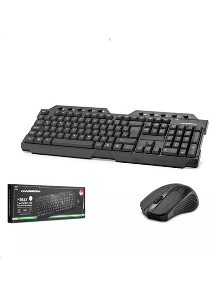 Kablosuz Klavye Q Mouse Seti Hadron HD-842