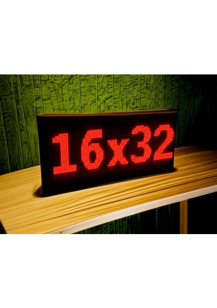 16X32 cm Kayan Yazı Tek Taraflı Dijital LED Tabela