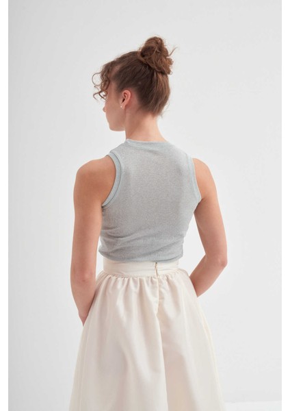 Simli Triko Body Mint Yeşili
