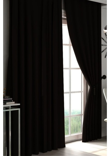 Lüks Kalın Siyah Blackout Karartma Güneşlik Perde (En x Boy Pilesiz Tek Kanat) fiyatları