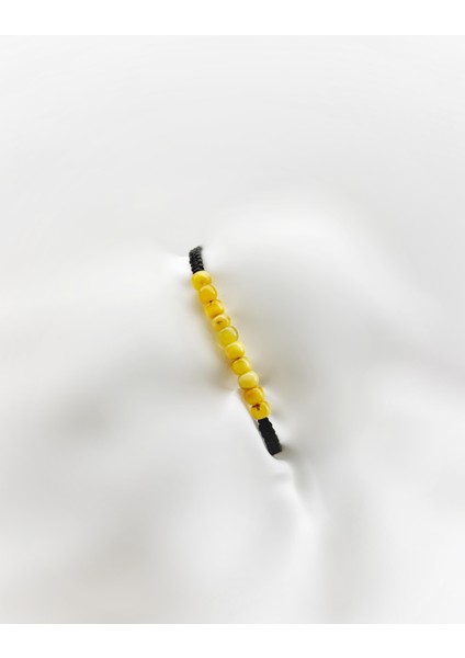 Damla Kehribar Makrome Bileklik