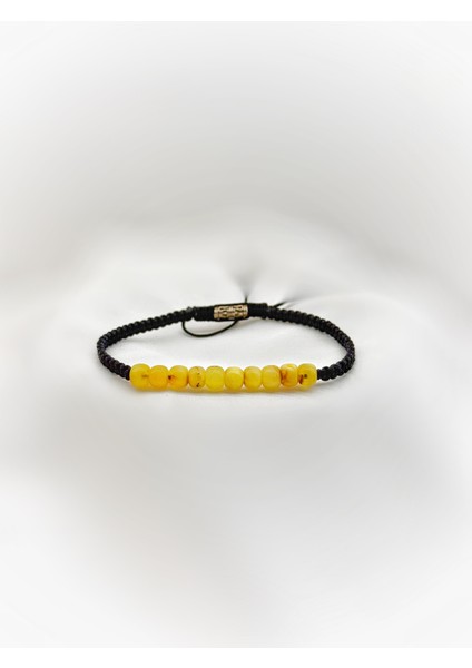 Damla Kehribar Makrome Bileklik fiyatları