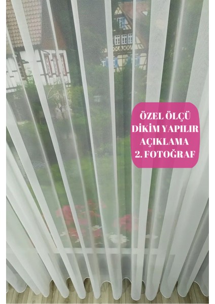 Düz Tül Perde Sade Desensiz Ekonomik Her Odaya Uygun Pileli