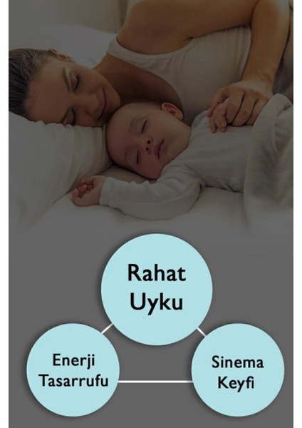 Siyah Güneşlik Karartma Blackout Saten Işık Geçirmez Ütü Istemez (En x Boy)