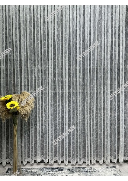 Damla Desenli,özel Işlemeli,salon Tülü,zarif,şık,desenli,tül,ütü Istemez,yıka As,1*3 Sık,pileli,