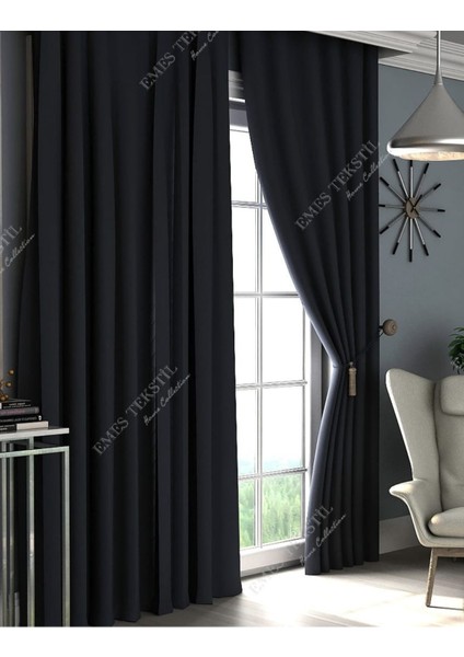 Siyah Blackout Karartma Işık Geçirmez Güneşlik Kalın Perde (En x Boy - Pilesiz Tek Kanat) fiyatları