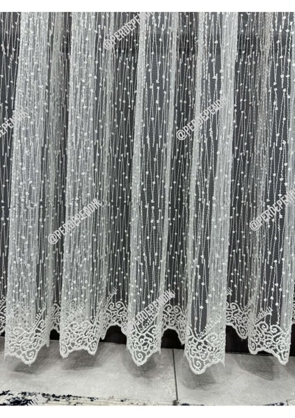 Damla Desenli,özel Işlemeli,salon Tülü,zarif,şık,desenli,tül,ütü Istemez,yıka As,1*3 Sık,pileli, fiyatları