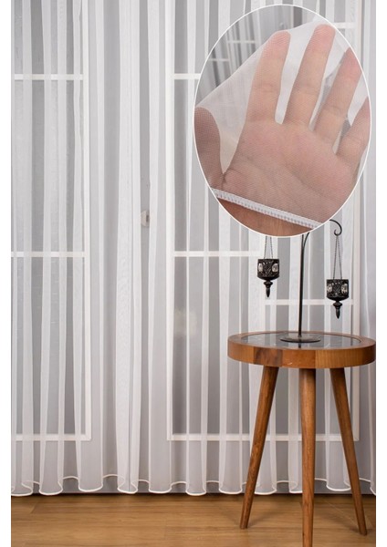 Sade Şık Ipek Zemin Kırışmaz Düz Tül Perde Sık Pile modelleri