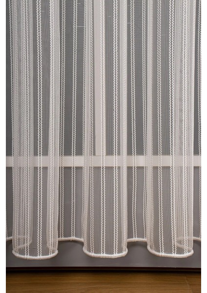 Gümüş Şeritli Işıltı Simli Çizgili Zincir Tül Perde Sık Pile fırsatları