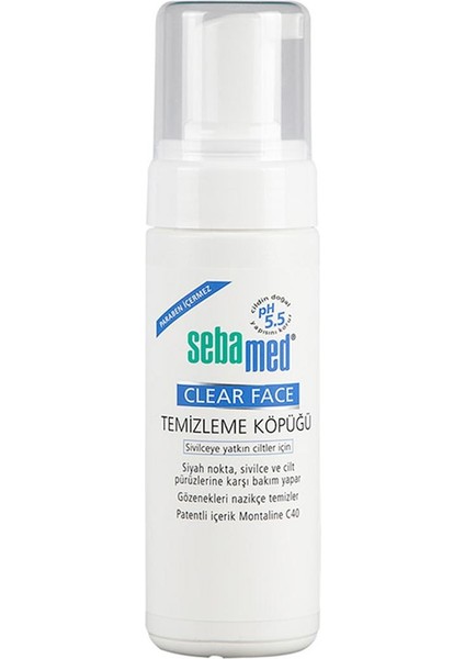 Clear Face Temizleme Köpüğü 150 ml