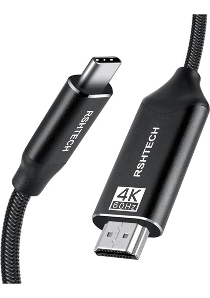 USB C - HDMI Kablosu 4K 60Hz Type C - HDMI Kablosu 4K 60HZ Örgü Kablo
