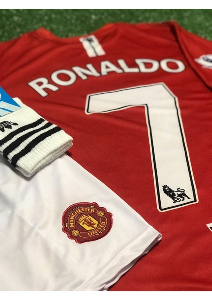 Manchester United 2007 Şampiyonlar Ligi Finali Cristiano Ronaldo Çocuk Forması Şort Çorap 3'lü Set
