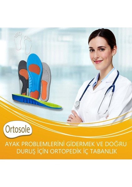 Darbe Emici Memory Foam Ayakkabı Tabanlığı, Çukur Tabanlar İçin, Kemer Destekli, 40-46 indirimleri