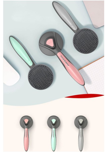 Otomatik Tuşlu Kendini Temizleyen Kedi Köpek Tarağı