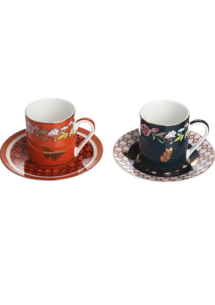 Lucky Art Evelyn Bone 2li Kahve Fıncanı Setı