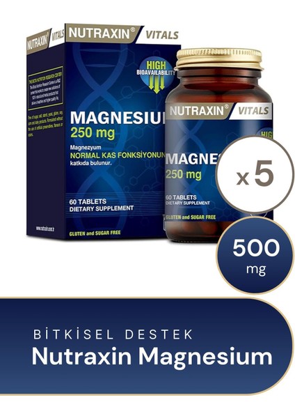 Nutraxin 250 Mg Magnesıum 5'li Paket