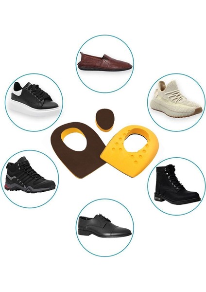 Heel Relief Deri Tabanlık,topuk Yumuşatıcı Iç Taban,gizli Taban Kahvereng