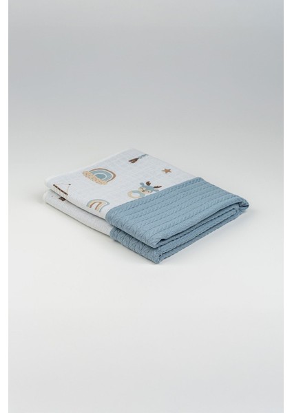 90 x 90 Çok Desenli Çift Yönlü Müslin Bebek Örtüsü, Çok Amaçlı Örgü Battaniye modelleri