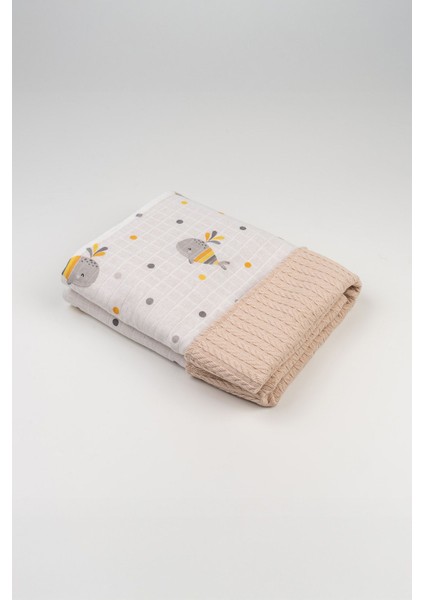 90X115 Çok Desenli Çift Yönlü Müslin Pike Bebek Örtüsü, Örgü Bebek Örtü & Battaniye modelleri