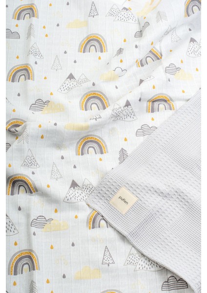 100X140 Çok Desenli Çift Yönlü Müslin Bebek Örtüsü, Çok Amaçlı Waffle Müslin Örtü & Battaniye fiyatları