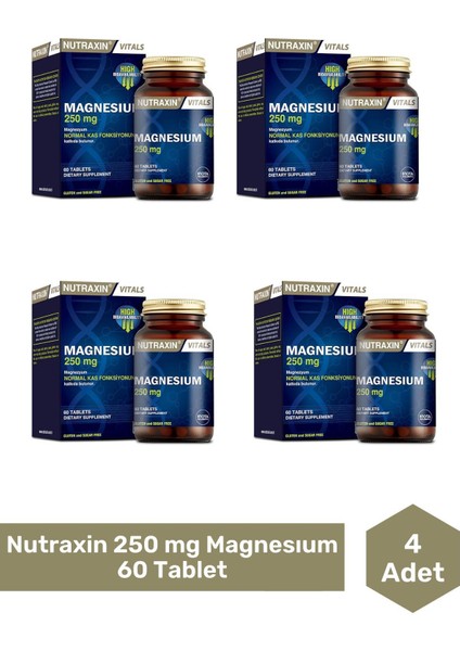 Nutraxin 250 Mg Magnesıum 4'lü Paket