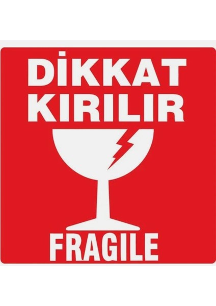Etiket Dikkat Kırılır Etiketi 1000 'li Sarım 2 Rulo