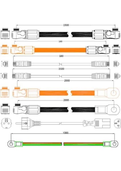 Pylontech SC1000-100S Akü Denetleme Bms, Taban Kablolar, H48050 Için