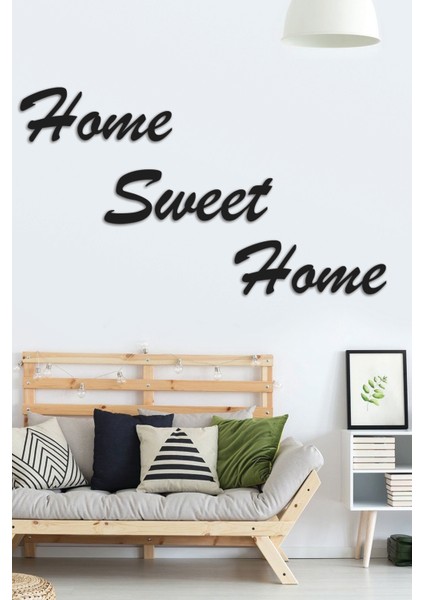 Siyah Ahşap Home Sweet Home Duvar Dekoru Salon Oturma Yatak Odası Kapı Süsü Için Tablo