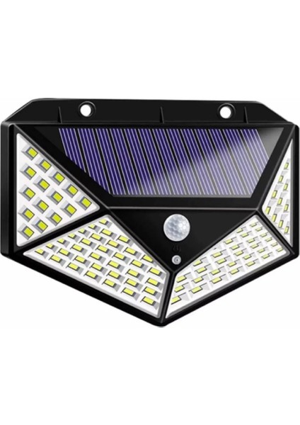 Solar Hareket Sensörlü Duvar Lambası 100 LED