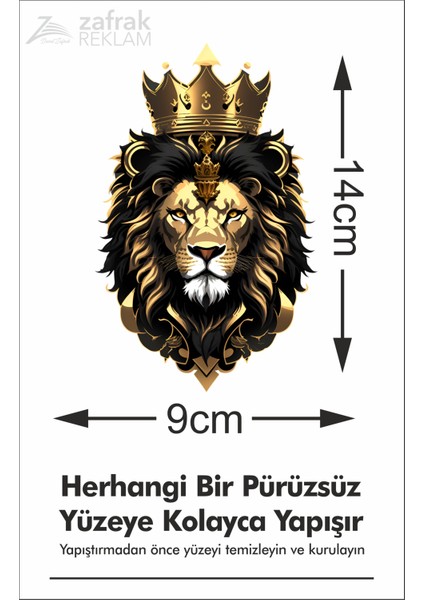 Aslan Sticker Araba, Motorsiklet, Kask, Laptop, Cam Sticker 14X9CM Folyo Model 1 fırsatları