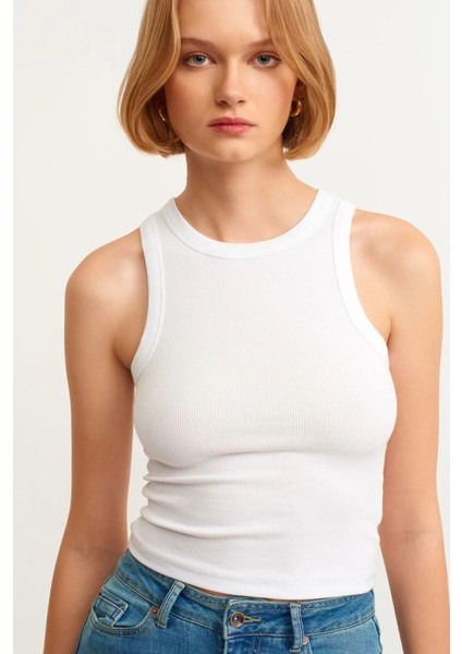 Kadın Fitilli Pamuklu Sıfır Kol Atlet fiyatları