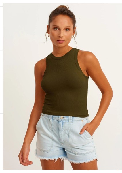 Kadın Fitilli Pamuklu Sıfır Kol Atlet modelleri