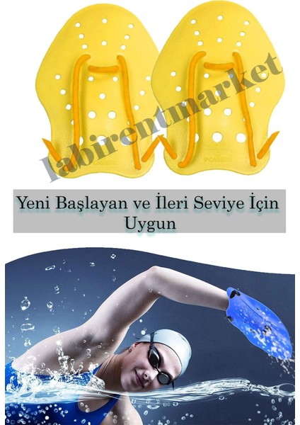 Sarı Ayarlanabilir Yüzme El Paleti Taşıma Çantalı 4 Renk - Yüzme Yardımcısı Deniz ve Havuz Için fırsatları